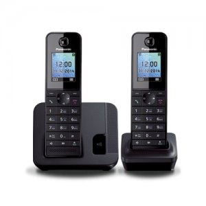 Р/Телефон Dect Panasonic KX-TGH212RUB черный (труб. в компл.:2шт) АОН