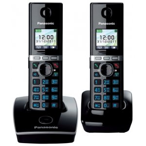 Р/Телефон Dect Panasonic KX-TG8052RUB черный (труб. в компл.:2шт) АОН