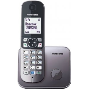 Р/Телефон Dect Panasonic KX-TG6811RUM серый металлик АОН