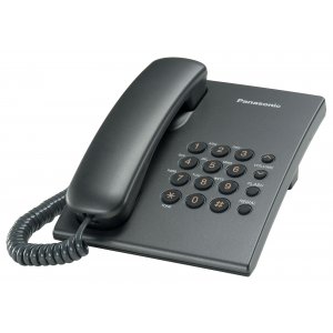 Телефон проводной Panasonic KX-TS2350RUT темно-серый